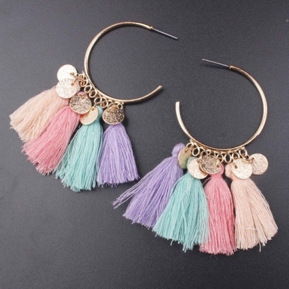 Trendy Boho Tassel Earrings - Picture 2 of 2